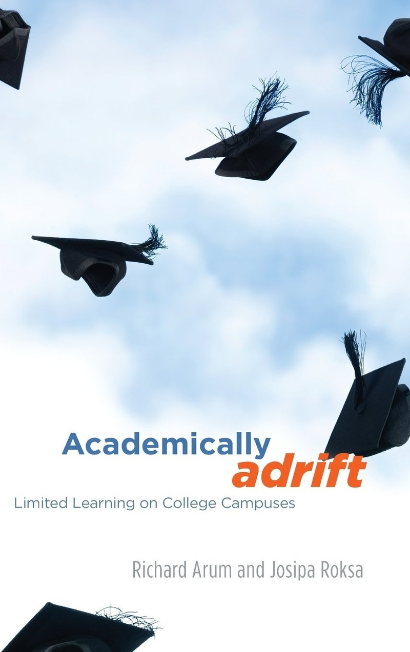 Cover of Academically Adrift: Limited Learning on College Campuses
