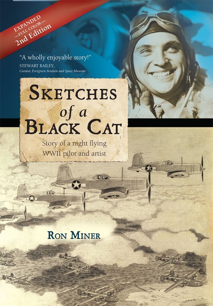 Cover of Sketches of a Black Cat - Full Color Collector's Edition: Story of a night flying WWII pilot and artist
